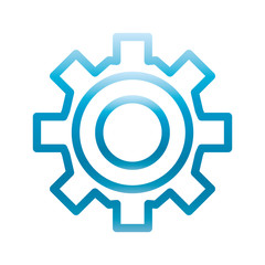 gear wheel icon over white background vector illustration