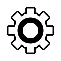 gear wheel icon over white background vector illustration