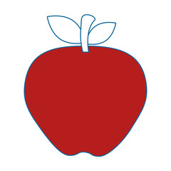 apple fresh fruit icon vector illustration design