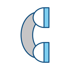 phone icon over white background vector illustration