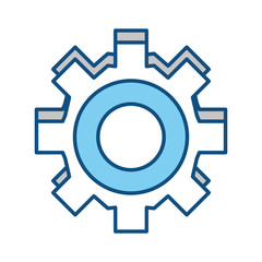 gear wheel icon over white background vector illustration