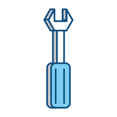 wrench tool icon over white background vector illustration