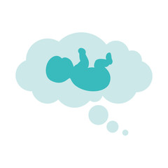 dream cloud with baby vector illustration design