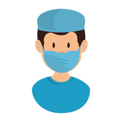 surgeon avatar character icon vector illustration design
