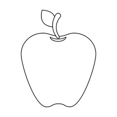 apple fresh fruit icon vector illustration design