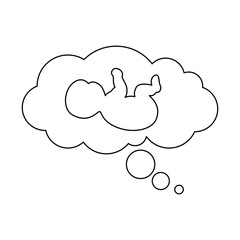 dream cloud with baby vector illustration design