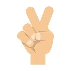 colorful  hand and finger   over white  background vectro illustration