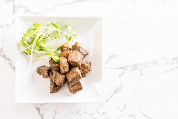 beef steak with vegetable
