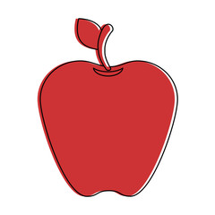 apple fresh fruit icon vector illustration design