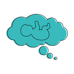 dream cloud with baby vector illustration design