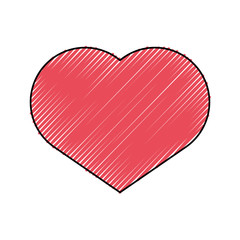 heart icon over white background vector illustration