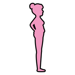 woman pregnant silhouette icon vector illustration design