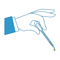hand with Dropper for urine test vector illustration design