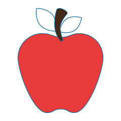 apple fresh fruit icon vector illustration design
