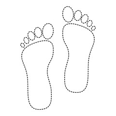foot print isolated icon vector illustration design