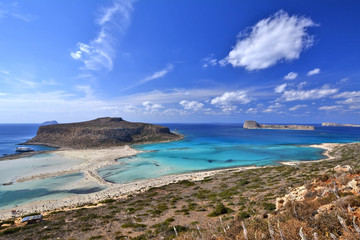 Balos lagoon on Crete island, Greece.