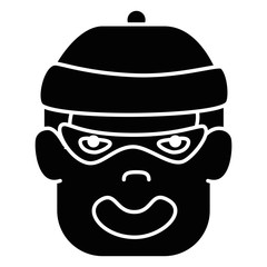 thief avatar character icon vector illustration design