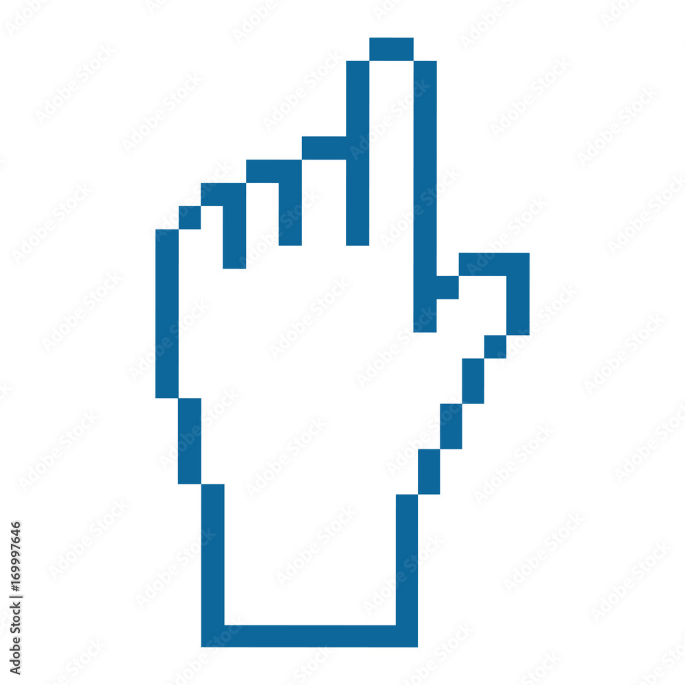 Poster pointer hand index isolated icon vector illustration design