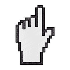 pointer hand index isolated icon vector illustration design