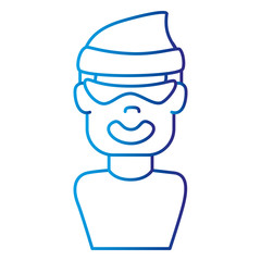 thief avatar character icon vector illustration design