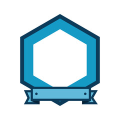 frame with ribbon icon vector illustration design