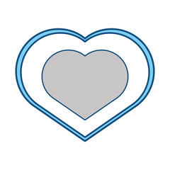 heart icon over white background vector illustration