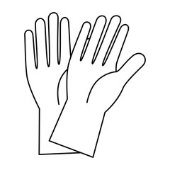 rubber gloves isolated icon vector illustration design