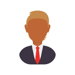 colorful  executive man  avatar over white  vector illustration