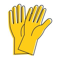 rubber gloves isolated icon vector illustration design