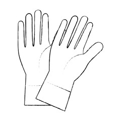 rubber gloves isolated icon vector illustration design