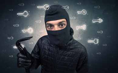 Burglar holding tool.
