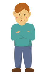 action gesturing man illustration (embarrassment)