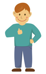 action gesturing man illustration (thumbs up)