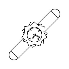 watch icon over white background vector illustration