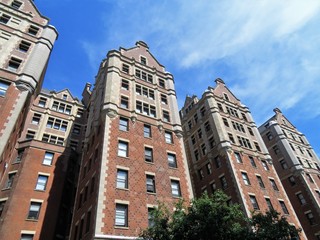High rise apartment buildings in New York city