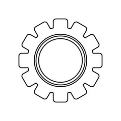 gear wheel icon over white background vector illustration