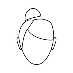 avatar woman face icon over white background vector illustration