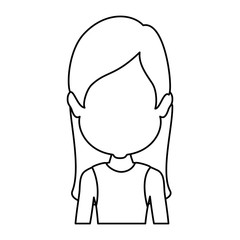 beautiful woman avatar character vector illustration design
