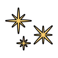 starry sky scene icon vector illustration design