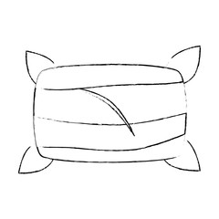 Comfortable pillow isolated icon vector illustration design