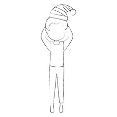 man sleeping character icon vector illustration design