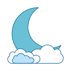 sleeping moon kawaii character vector illustration design