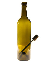 Bong smoking marijuana made of old bottles, Recycling glass bottles.