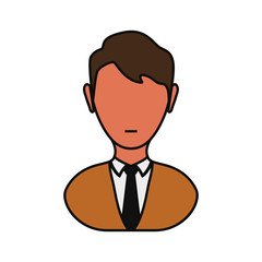 avatar businessman icon over white background colorful design vector illustration
