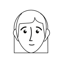 Obraz na płótnie Canvas cartoon woman face icon over white background vector illustration