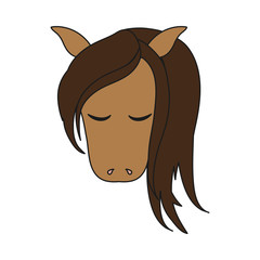 magical unicorn icon over white background colorful design vector illustration