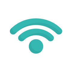 wireless sign icon over white background vector illustration