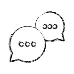 speech bubbles icon over white background vector illustration