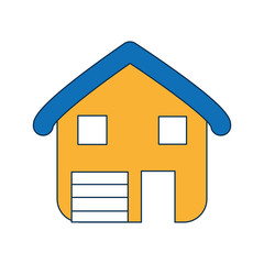 house icon over white background vector illustration