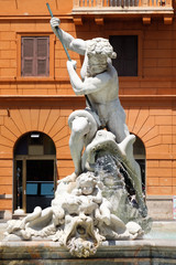 The Fountain of Neptune at Piazza Navona in  Rome